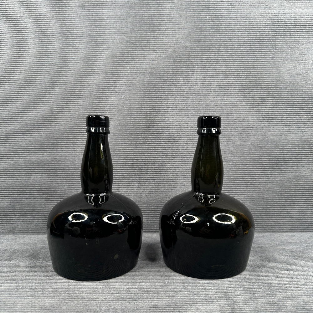 1870'S ANTIQUE P. DAWSON Glenlivet Scotch Whiskey Decanter Lot of 2